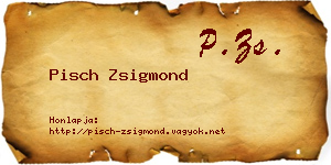 Pisch Zsigmond névjegykártya